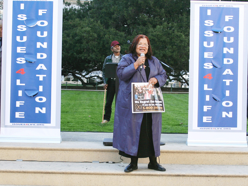 Alveda King Addressing Protestors